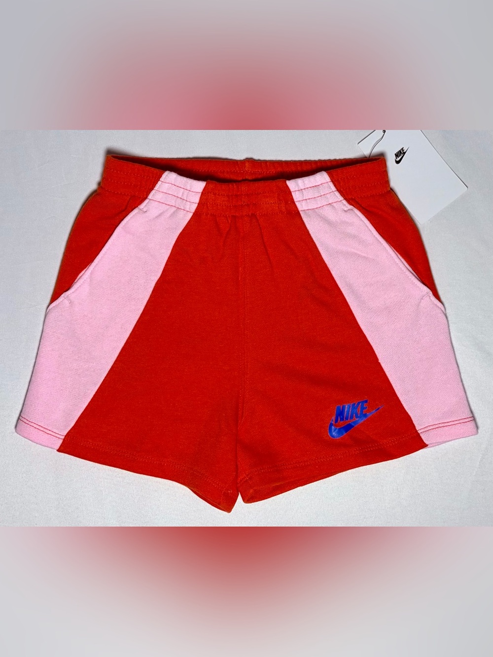 Nike XO Swoosh Terry Shorts Girls Size 5 Picante Red New w Tags
